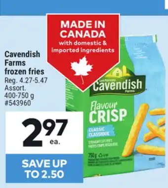 Giant Tiger Cavendish Farms frozen fries offer
