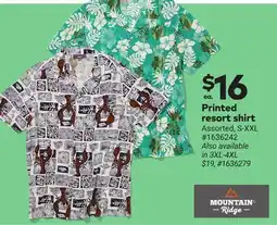 Giant Tiger Printed resort shirt offer