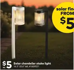 Giant Tiger Solar chandelier stake light offer