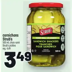 Metro CORNICHONS STRUB'S | STRUB'S PICKLES offer