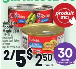 Metro VIANDE EN FLOCONS MAPLELEAF | MAPLE LEAF FLAKES OF MEAT offer