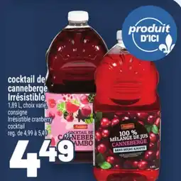Metro COCKTAIL DE CANNEBERGE IRRÉSISTIBLE | IRRÉSISTIBLE CRANBERRY COCKTAIL offer