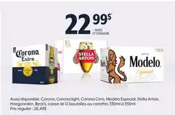 Metro CORONA, CORONA LIGHT, CORONA CERO, MODELO ESPECIAL, STELLA ARTOIS, HOEGAARDEN, BECK'S offer