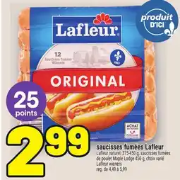 Metro SAUCISSES FUMÉES LAFLEUR | LAFLEUR WIENERS offer