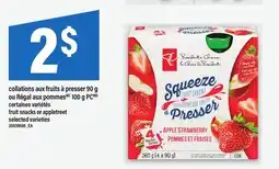 Maxi COLLATIONS AUX FRUITS À PRESSER, 90 G OU RÉGAL AUX POMMES, 100 G PC │ FRUIT SNACKS OR APPLETREET offer