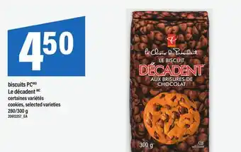 Maxi biscuits PC Le décadent | cookies, 280/300 g offer