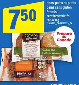 Maxi PITAS, PAINS OU PETITS PAINS SANS GLUTEN PROMISE offer