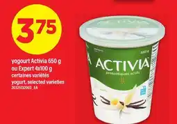 Maxi YOGOURT ACTIVIA, 650 G OU EXPERT, 4X100 G │ YOGURT offer