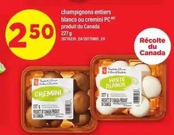 Maxi CHAMPIGNONS ENTIERS BLANCS OU CREMINI PC offer