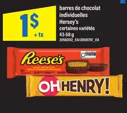 Maxi BARRES DE CHOCOLAT INDIVIDUELLES HERSHEY'S offer