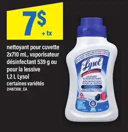 Maxi NETTOYANT POUR CUVETTE 2X710 ML, VAPORISATEUR DÉSINFECTANT 539 G OU POUR LA LESSIVE 1,2 L LYSOL offer