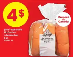 Maxi PAINS À SOUS-MARINS MRS DUNSTER'S | SUBMARINE BUNS, 6 UN offer