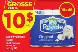 Maxi PAPIER HYGIÉNIQUE ROYALE, 16=48 ROULEAUX offer