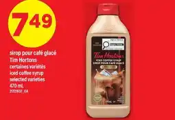 Maxi SIROP POUR CAFÉ GLACÉ TIM HORTONS | ICED COFFEE SYRUP offer