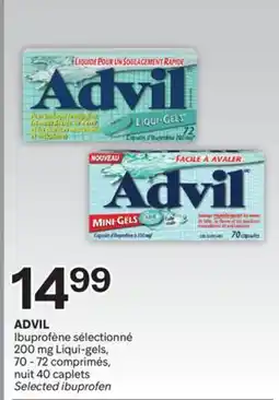 Brunet Ibuprofène sélectionné 200mg Liqui-gels, 70-72comprimés, nuit 40caplets Selected ibuprofen offer