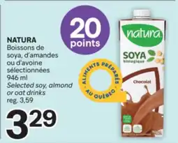 Brunet NATURA Boissons de soya, d'amandes ou d'avoine sélectionnées offer