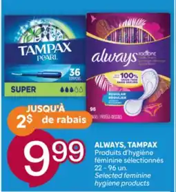 Brunet ALWAYS, TAMPAX Produits d'hygiène féminine sélectionnés offer