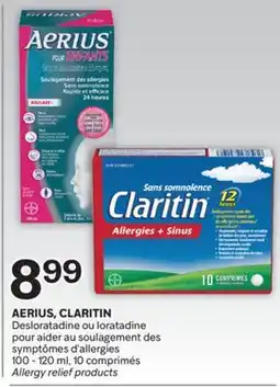 Brunet AERIUS, CLARITIN Desloratadine ou loratadine pour aider au soulagement des symptômes d'allergies offer