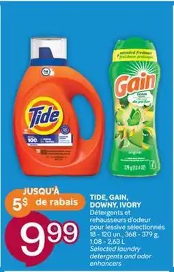 Brunet TIDE, GAIN, DOWNY, IVORY Détergents et rehausseurs d'odeur pour lessive sélectionnés offer