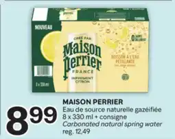 Brunet MAISON PERRIER Eau de source naturelle gazéifiée offer