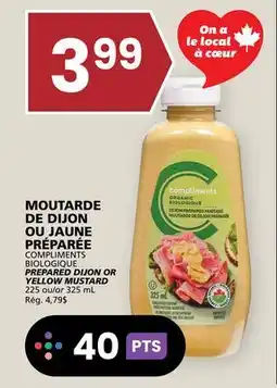Rachelle-Bery Grocery COMPLIMENTS BIOLOGIQUE PREPARED DIJON OR YELLOW MUSTARD offer