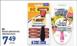 Uniprix BIC Rasoirs sélectionnés/Selected razors offer