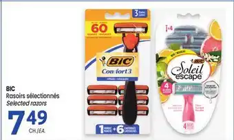 Uniprix BIC Rasoirs sélectionnés/Selected razors offer
