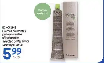 Uniprix ECHOSLINE Crèmes colorantes professionnelles sélectionnées/Selected professional coloring creams offer