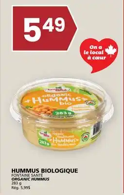 Rachelle-Bery Grocery FONTAINE SANTÉ ORGANIC HUMMUS offer