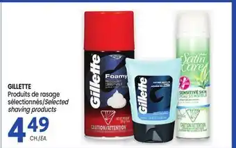 Uniprix GILLETTE Produits de rasage sélectionnés/Selected shaving products offer