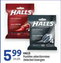 Uniprix HALLS Pastilles sélectionnées/ Selected lozenges offer