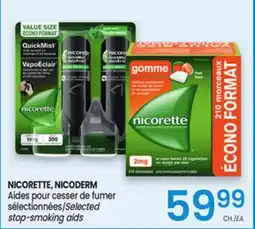 Uniprix NICORETTE, NICODERM Aides pour cesser de fumer sélectionnées/Selected stop-smoking aids offer