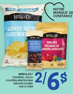 Uniprix NOSH & CO. Friandises, noix au croustilles sélectionnées/Selected candies, nuts or chips offer