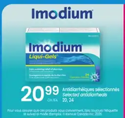 Uniprix Imodium Antidiarrhéiques sélectionnés/Selected antidiarrheals offer