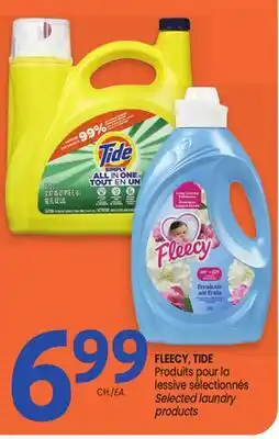 Uniprix FLEECY, TIDE Produits pour la lessive sélectionnés/Selected laundry products offer