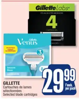 Jean Coutu GILLETTE Selected blade cartridges offer