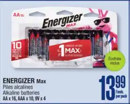 Jean Coutu ENERGIZER Max Alkaline batteries offer