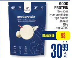 Jean Coutu GOOD PROTEIN High protein shakes offer