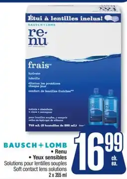 Jean Coutu BAUSCH + LOMB, Renu Soft contact lens solutions offer