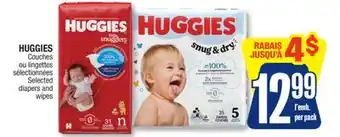 Jean Coutu HUGGIES Selected diapers and wipes offer