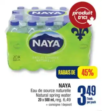Jean Coutu NAYA Natural spring water offer