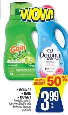 Jean Coutu BOUNCE, GAIN, DOWNY Selected laundry products offer