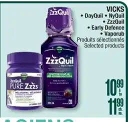Jean Coutu VICKS, DayQuil, NyQuil, ZzzQuil, Early Defence, Vaporub Selected products offer