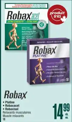 Jean Coutu ROBAX Platine, Robaxacet, Robaxisal Muscle relaxants offer
