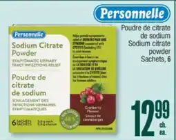 Jean Coutu PERSONNELLE Sodium Citrate Powder Sachets offer