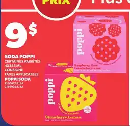 Provigo SODA POPPI, 4X355 ML | POPPI SODA offer