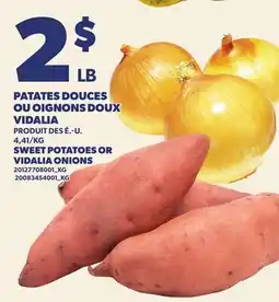 Provigo PATATES DOUCES OU OIGNONS DOUX VIDALIA | SWEET POTATOES OR VIDALIA ONIONS offer