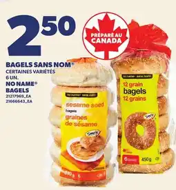 Provigo BAGELS SANS NOM 6 UN. | NO NAME BAGELS offer