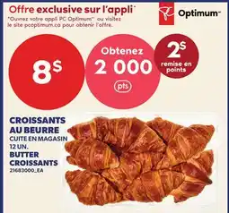 Provigo CROISSANTS AU BEURRE, 12 UN. | BUTTER CROISSANTS offer