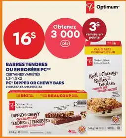 Provigo BARRES TENDRES OU ENROBÉES PC | PC DIPPED OR CHEWY BARS offer